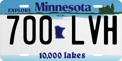 MN license plate 700LVH