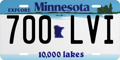 MN license plate 700LVI