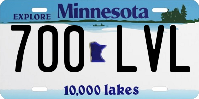 MN license plate 700LVL