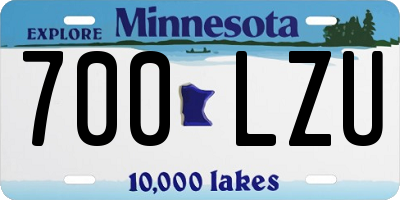 MN license plate 700LZU