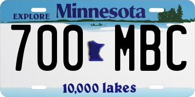 MN license plate 700MBC
