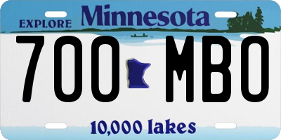 MN license plate 700MBO