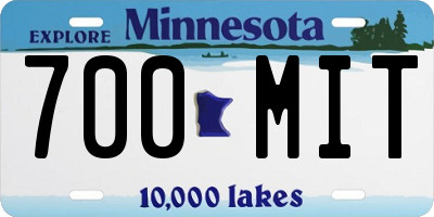 MN license plate 700MIT