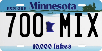 MN license plate 700MIX