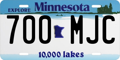 MN license plate 700MJC