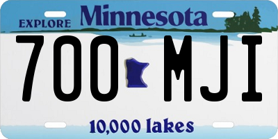 MN license plate 700MJI