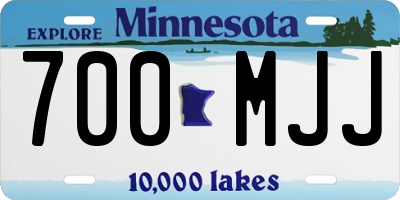 MN license plate 700MJJ