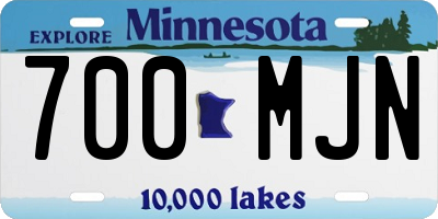 MN license plate 700MJN