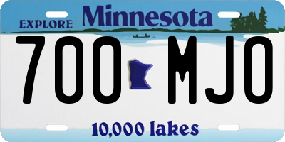 MN license plate 700MJO