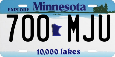 MN license plate 700MJU
