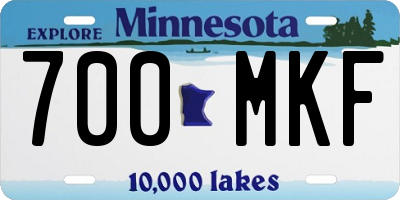 MN license plate 700MKF