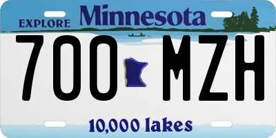 MN license plate 700MZH