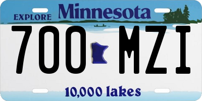 MN license plate 700MZI