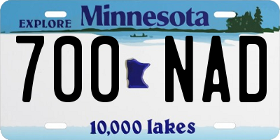 MN license plate 700NAD