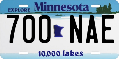 MN license plate 700NAE