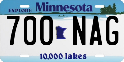 MN license plate 700NAG