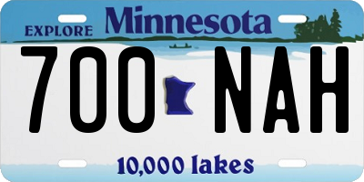 MN license plate 700NAH