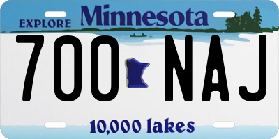 MN license plate 700NAJ