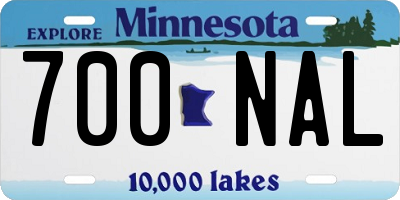 MN license plate 700NAL