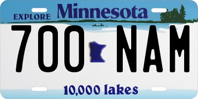 MN license plate 700NAM