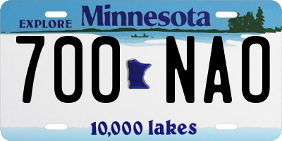 MN license plate 700NAO