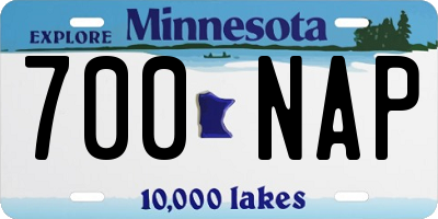 MN license plate 700NAP