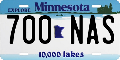 MN license plate 700NAS