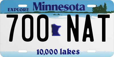 MN license plate 700NAT