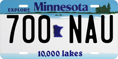 MN license plate 700NAU