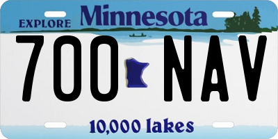 MN license plate 700NAV