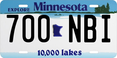 MN license plate 700NBI