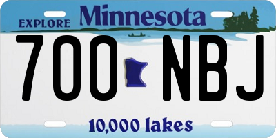 MN license plate 700NBJ
