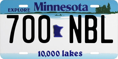 MN license plate 700NBL