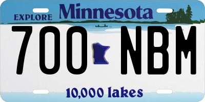 MN license plate 700NBM