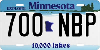 MN license plate 700NBP