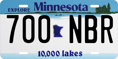 MN license plate 700NBR