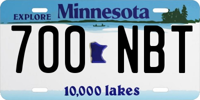 MN license plate 700NBT