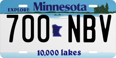 MN license plate 700NBV