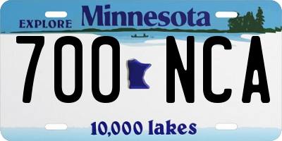 MN license plate 700NCA