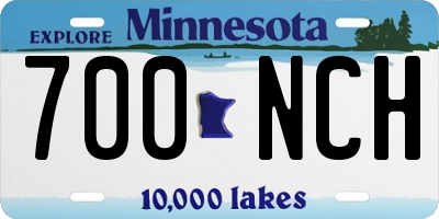 MN license plate 700NCH