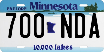 MN license plate 700NDA