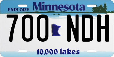 MN license plate 700NDH