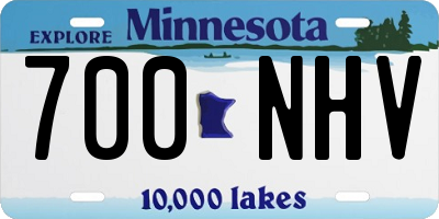MN license plate 700NHV