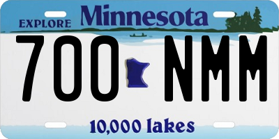 MN license plate 700NMM
