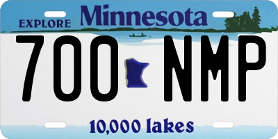 MN license plate 700NMP