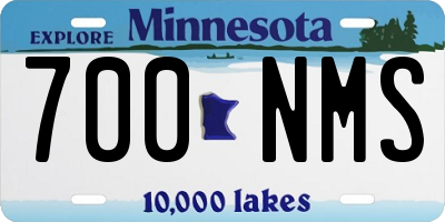 MN license plate 700NMS