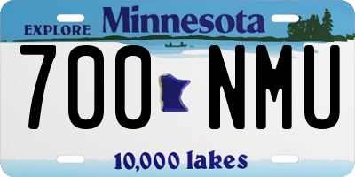 MN license plate 700NMU