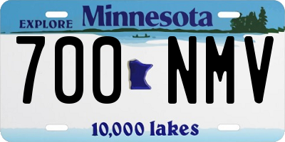 MN license plate 700NMV