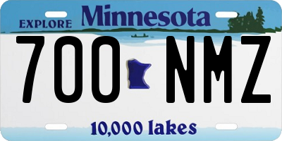 MN license plate 700NMZ