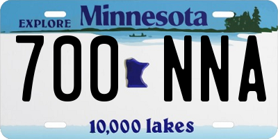 MN license plate 700NNA
